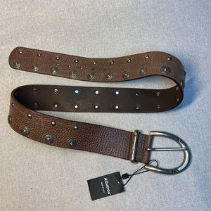 ALBATROS "HAND CRAFTED ITALIAN BROWN  LEATHER BELT Size M